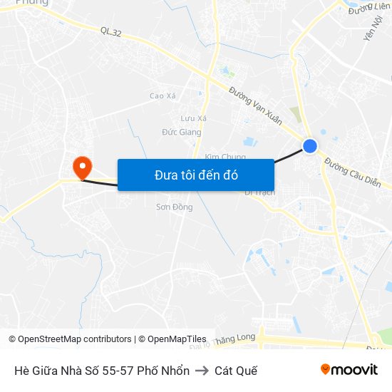 Hè Giữa Nhà Số 55-57 Phố Nhổn to Cát Quế map