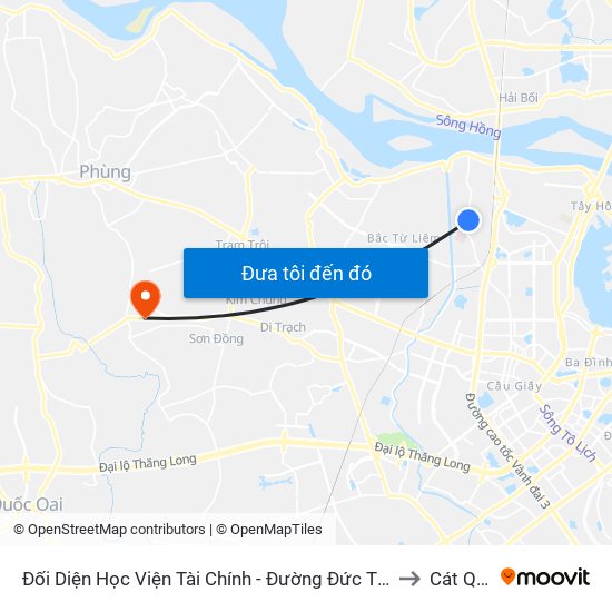 Đối Diện Học Viện Tài Chính - Đường Đức Thắng to Cát Quế map