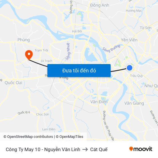 Công Ty May 10 - Nguyễn Văn Linh to Cát Quế map