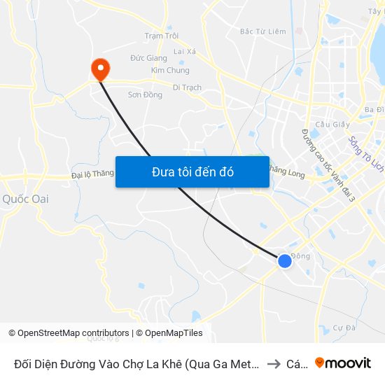 Đối Diện Đường Vào Chợ La Khê (Qua Ga Metro La Khê) - 405 Quang Trung (Hà Đông) to Cát Quế map