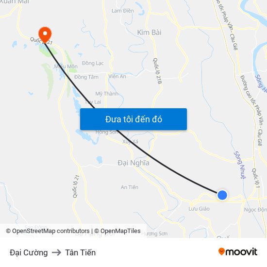 Đại Cường to Tân Tiến map