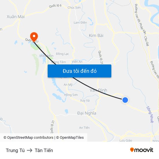 Trung Tú to Tân Tiến map