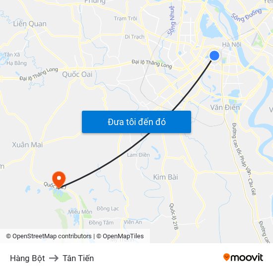 Hàng Bột to Tân Tiến map