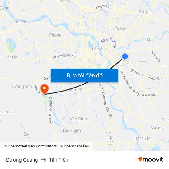 Dương Quang to Tân Tiến map