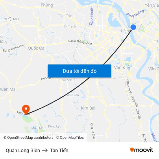 Quận Long Biên to Tân Tiến map