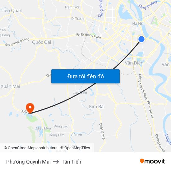 Phường Quỳnh Mai to Tân Tiến map
