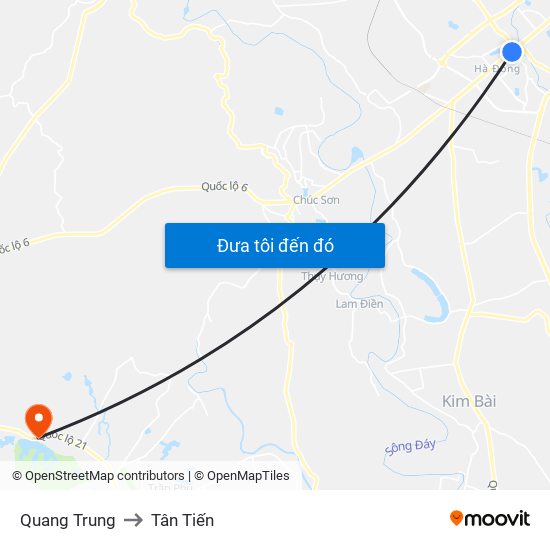 Quang Trung to Tân Tiến map