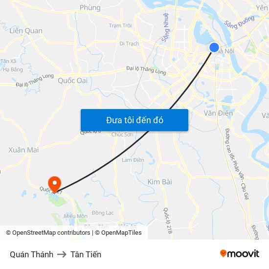 Quán Thánh to Tân Tiến map