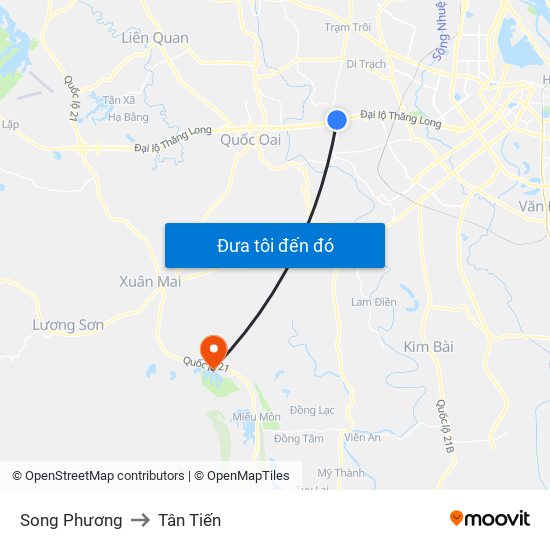 Song Phương to Tân Tiến map