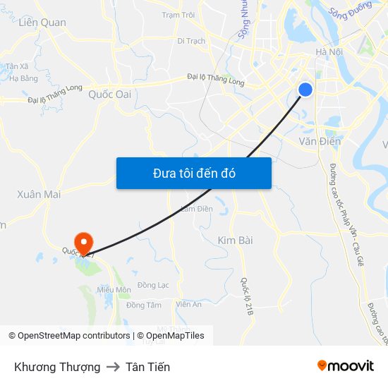 Khương Thượng to Tân Tiến map