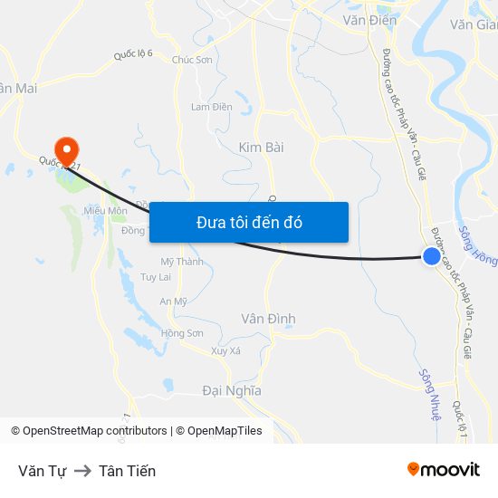 Văn Tự to Tân Tiến map