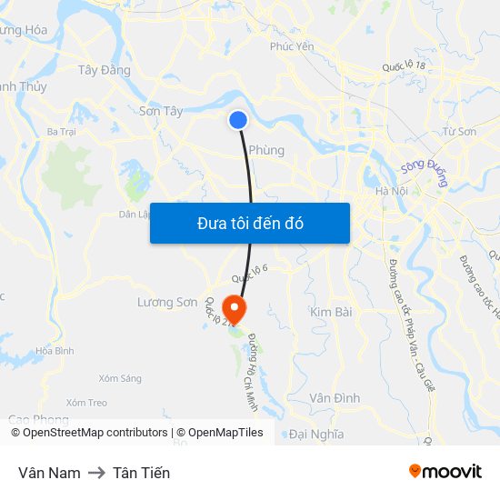Vân Nam to Tân Tiến map