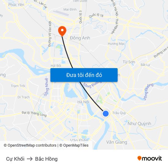 Cự Khối to Bắc Hồng map