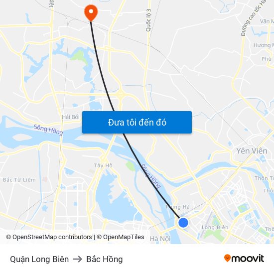 Quận Long Biên to Bắc Hồng map