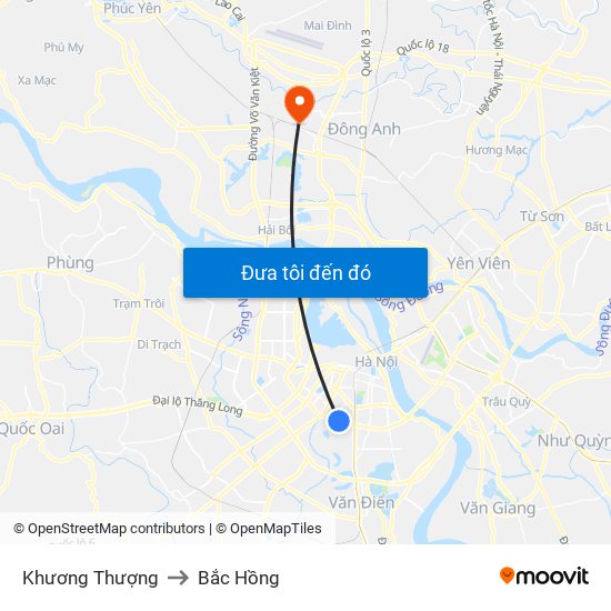 Khương Thượng to Bắc Hồng map