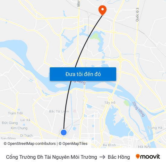 Cổng Trường Đh Tài Nguyên Môi Trường to Bắc Hồng map