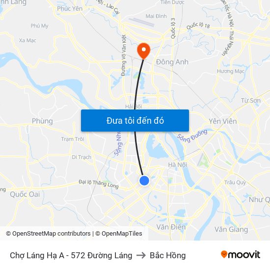 Chợ Láng Hạ A - 572 Đường Láng to Bắc Hồng map