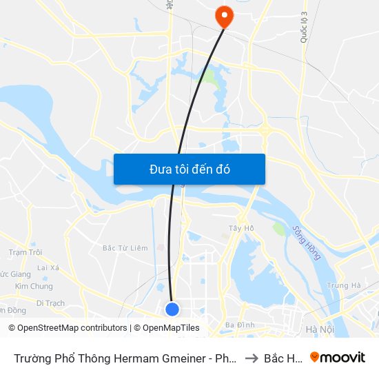 Trường Phổ Thông Hermam Gmeiner - Phạm Văn Đồng to Bắc Hồng map