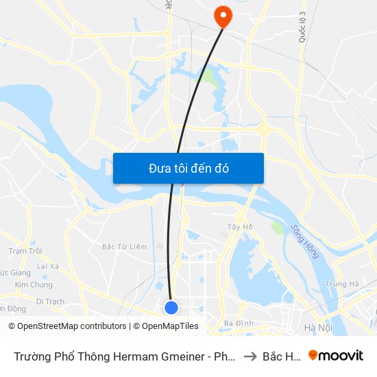 Số 9 Phạm Văn Đồng to Bắc Hồng map