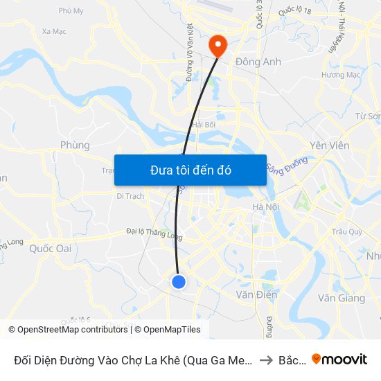 Đối Diện Đường Vào Chợ La Khê (Qua Ga Metro La Khê) - 405 Quang Trung (Hà Đông) to Bắc Hồng map