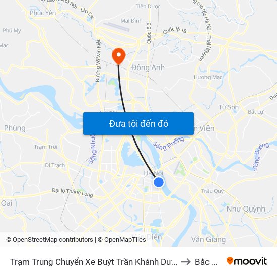 Trạm Trung Chuyển Xe Buýt Trần Khánh Dư (Khu Đón Khách) to Bắc Hồng map