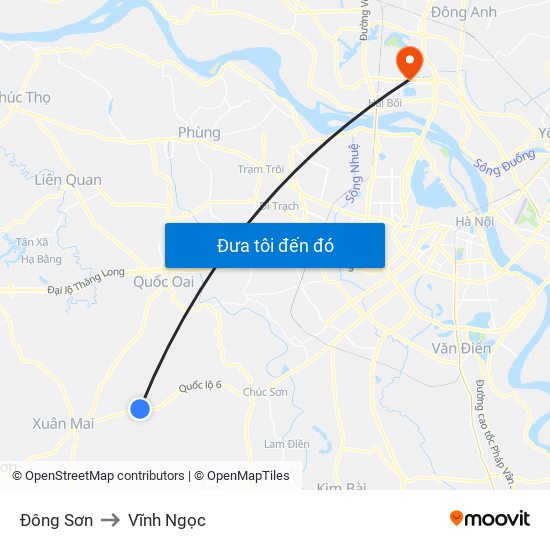 Đông Sơn to Vĩnh Ngọc map