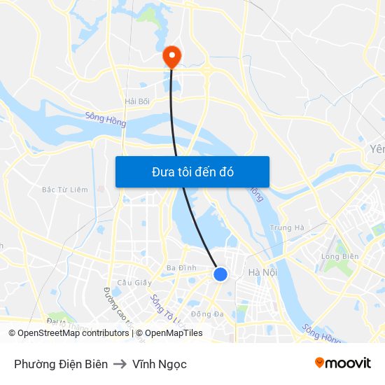 Phường Điện Biên to Vĩnh Ngọc map