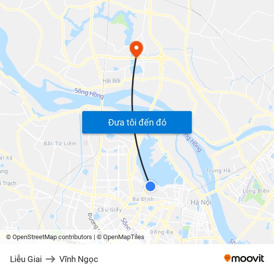 Liễu Giai to Vĩnh Ngọc map