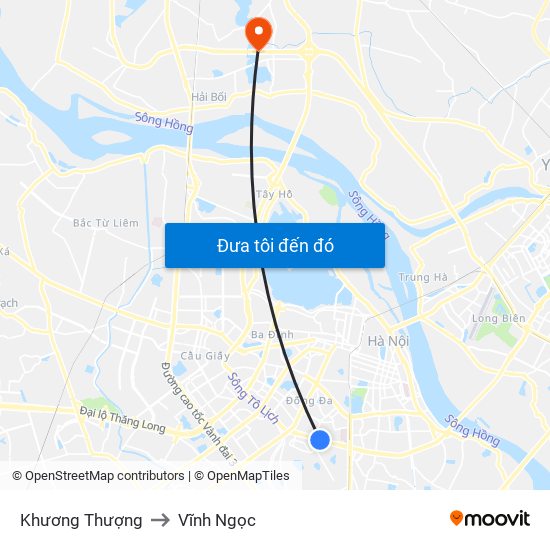 Khương Thượng to Vĩnh Ngọc map