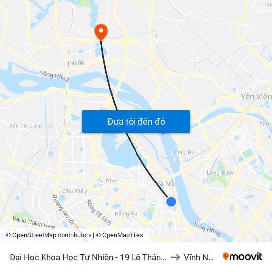 Đại Học Khoa Học Tự Nhiên - 19 Lê Thánh Tông to Vĩnh Ngọc map