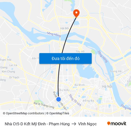 Nhà Ct5-D Kđt Mỹ Đình - Phạm Hùng to Vĩnh Ngọc map