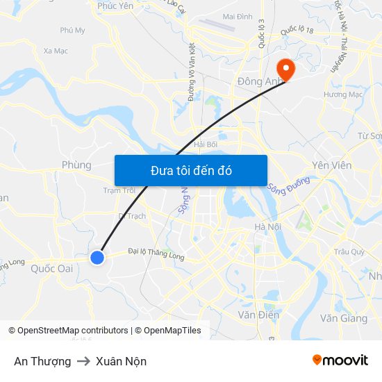 An Thượng to Xuân Nộn map