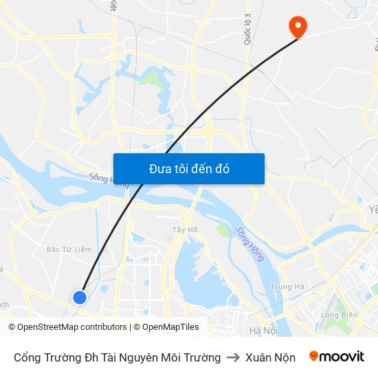 Cổng Trường Đh Tài Nguyên Môi Trường to Xuân Nộn map