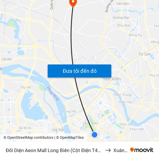Đối Diện Aeon Mall Long Biên (Cột Điện T4a/2a-B Đường Cổ Linh) to Xuân Nộn map