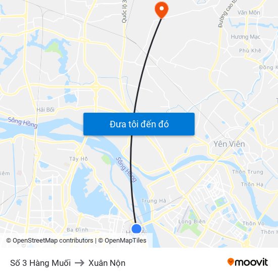 Số 3 Hàng Muối to Xuân Nộn map