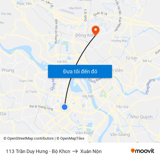 113 Trần Duy Hưng - Bộ Khcn to Xuân Nộn map