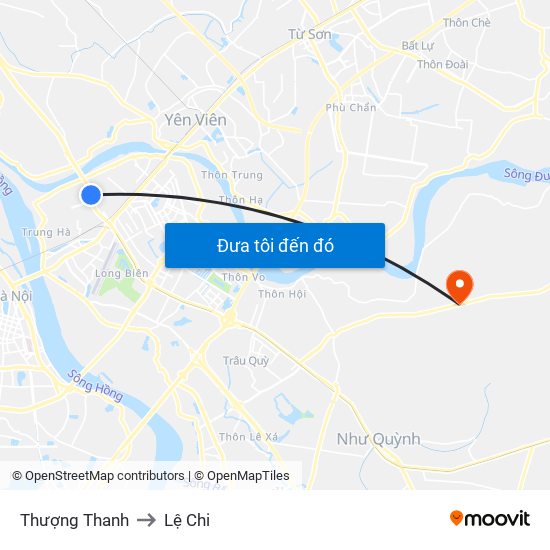 Thượng Thanh to Lệ Chi map