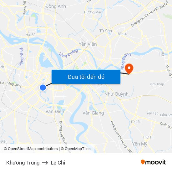 Khương Trung to Lệ Chi map