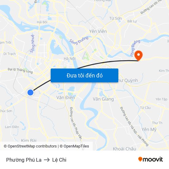 Phường Phú La to Lệ Chi map