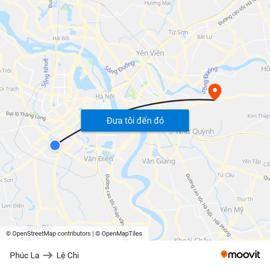 Phúc La to Lệ Chi map