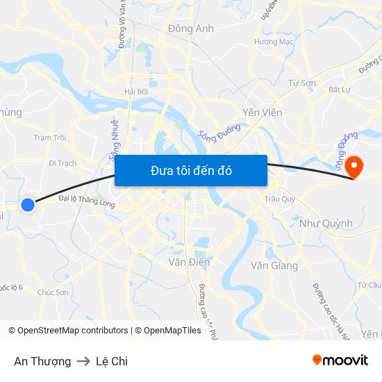 An Thượng to Lệ Chi map