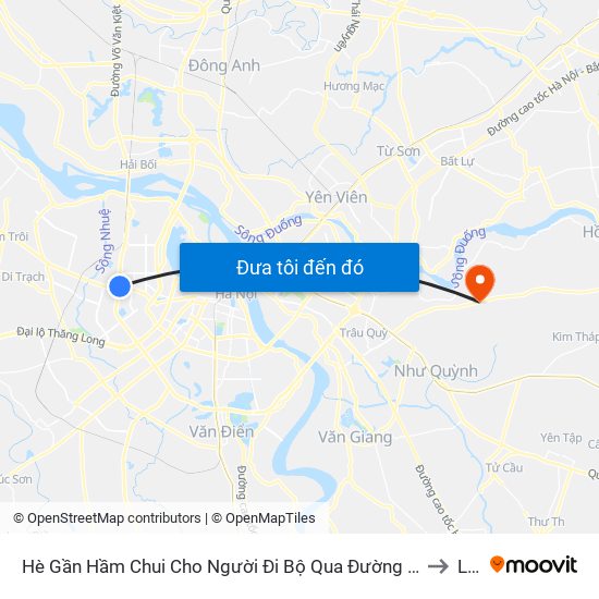 2b Phạm Văn Đồng to Lệ Chi map