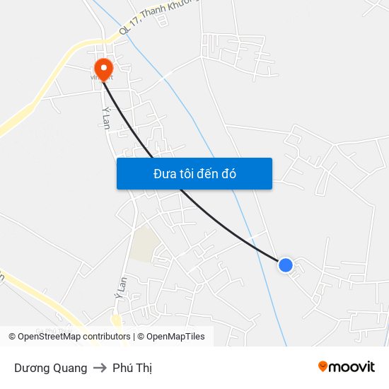 Dương Quang to Phú Thị map