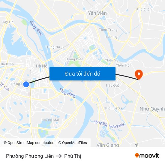 Phường Phương Liên to Phú Thị map