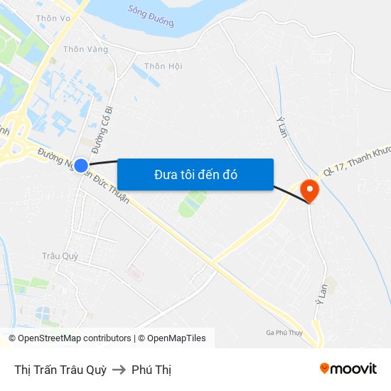 Thị Trấn Trâu Quỳ to Phú Thị map