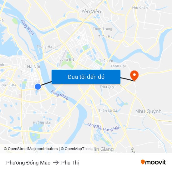 Phường Đống Mác to Phú Thị map