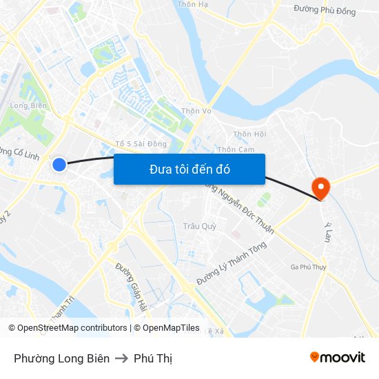 Phường Long Biên to Phú Thị map