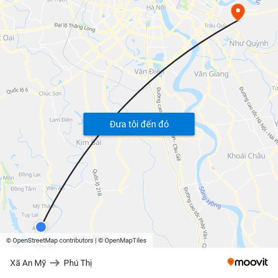 Xã An Mỹ to Phú Thị map