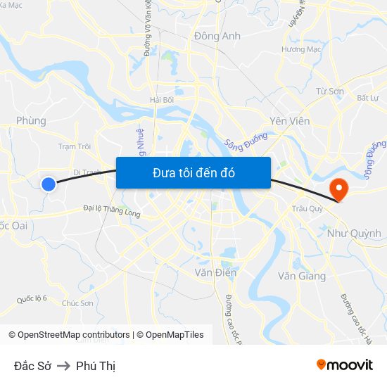 Đắc Sở to Phú Thị map