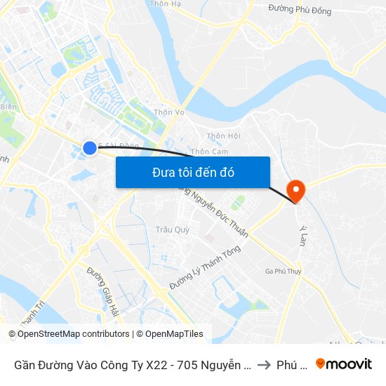Gần Đường Vào Công Ty X22 - 705 Nguyễn Văn Linh to Phú Thị map
